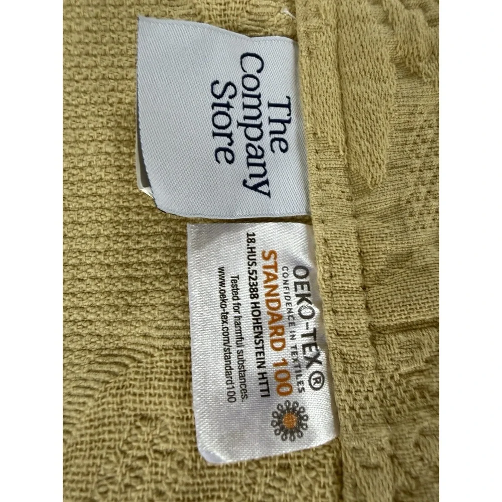 The Company Store Mustard Yellow Matelasse Full/Double and Pillow Sham Coverlet